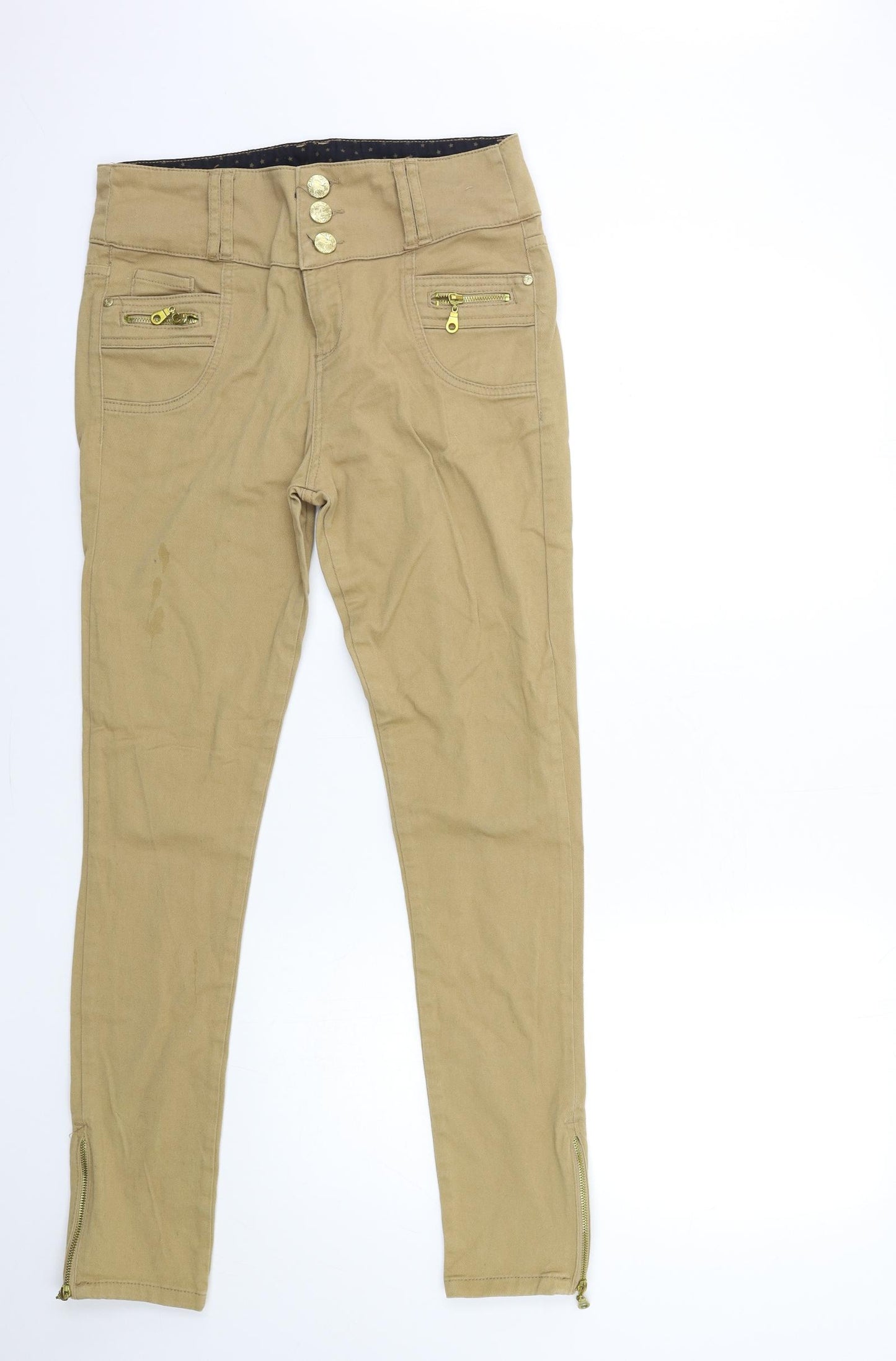 Denim & Co. Womens Brown  Denim Skinny Jeans Size 12 L31 in