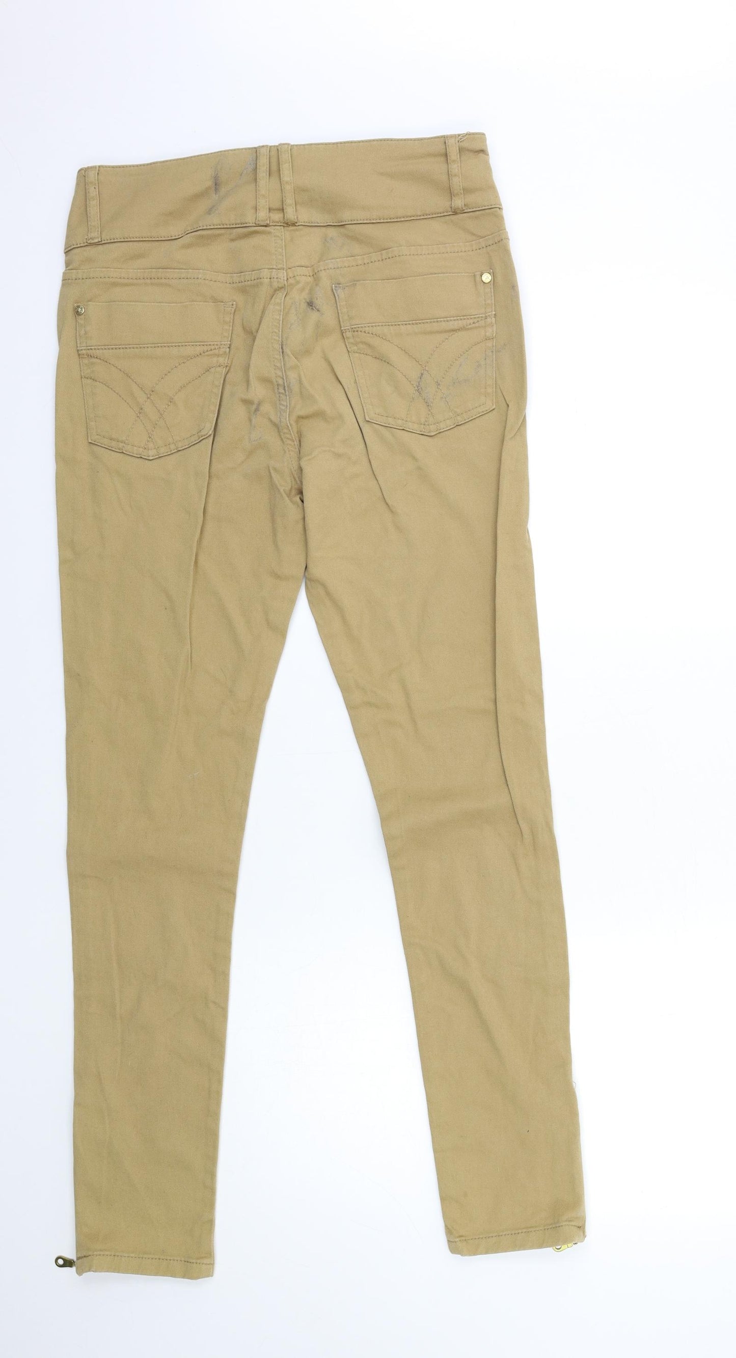 Denim & Co. Womens Brown  Denim Skinny Jeans Size 12 L31 in