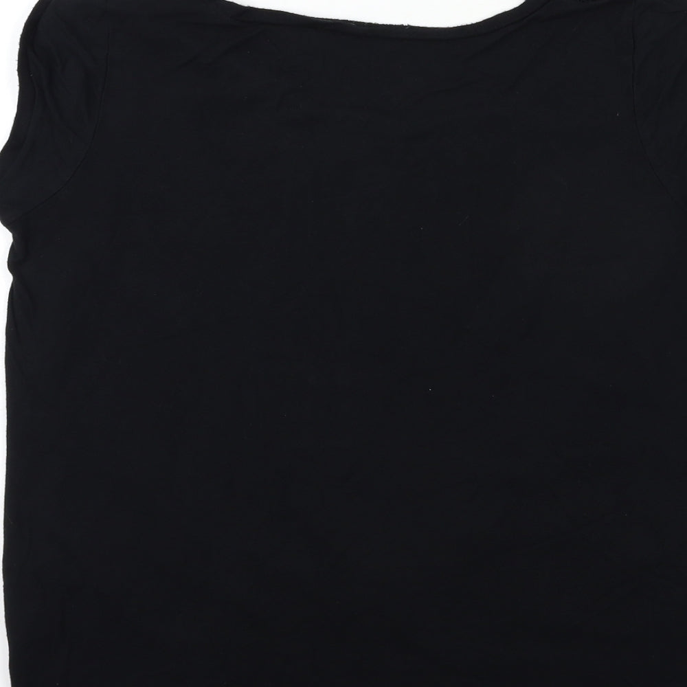 George Womens Black   Basic T-Shirt Size 20