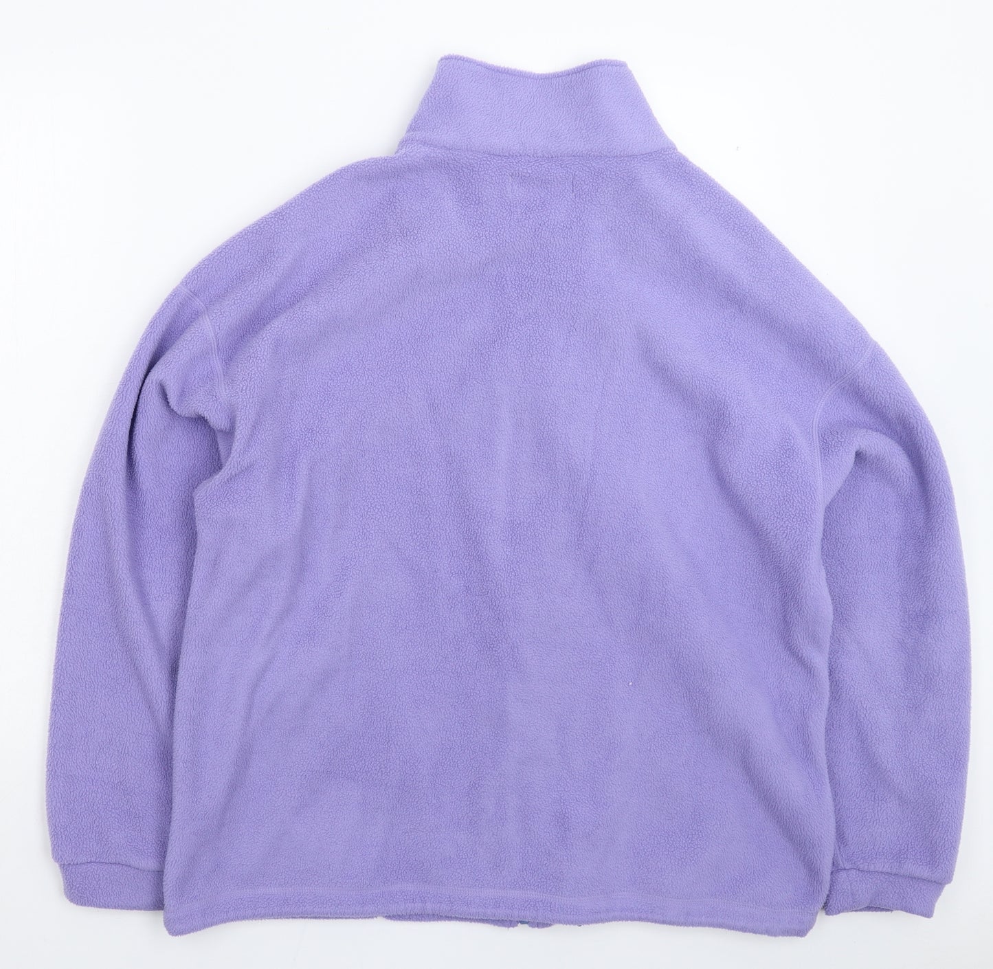 Best Basics Womens Purple  Fleece Jacket  Size 20