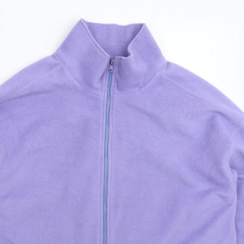 Best Basics Womens Purple  Fleece Jacket  Size 20