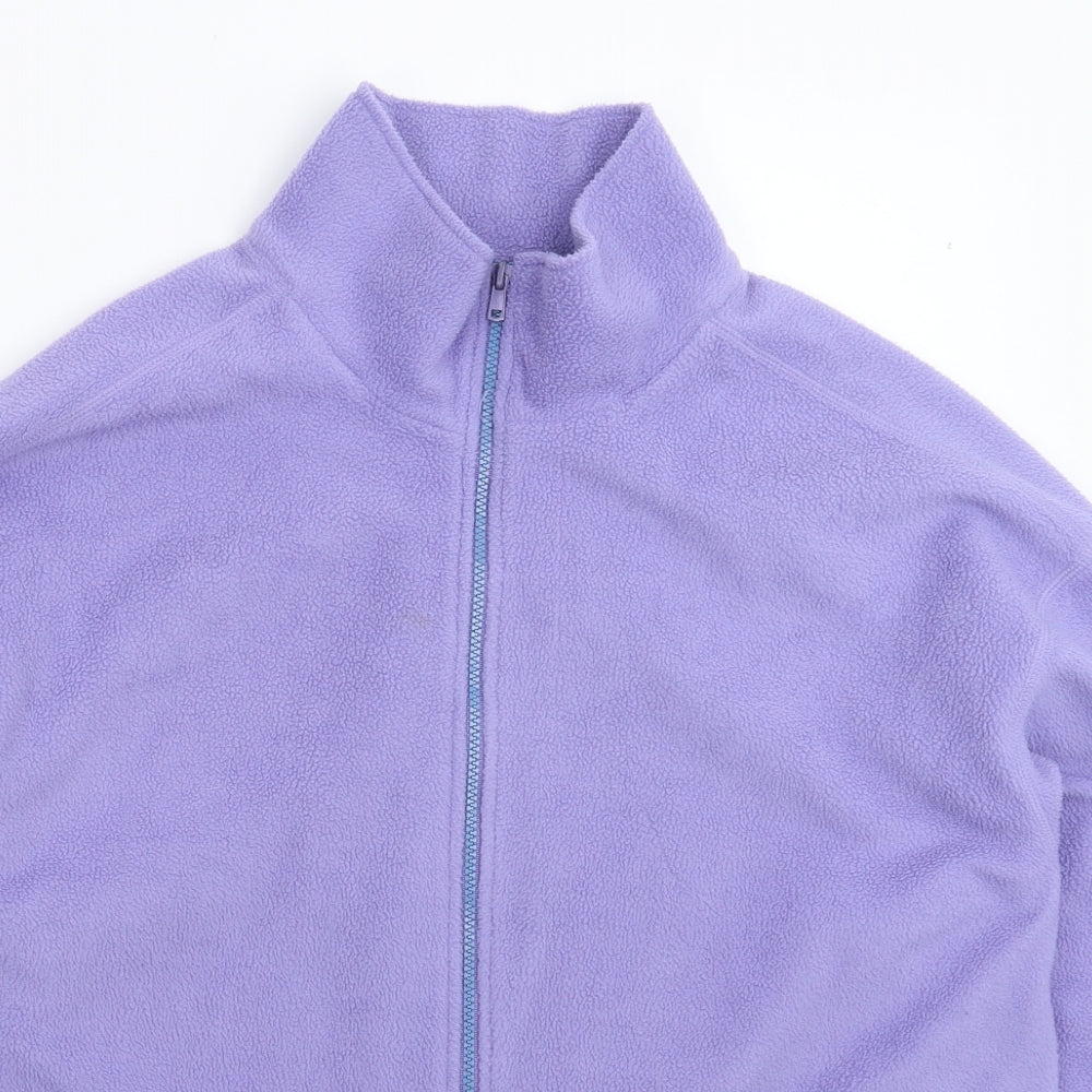 Best Basics Womens Purple  Fleece Jacket  Size 20