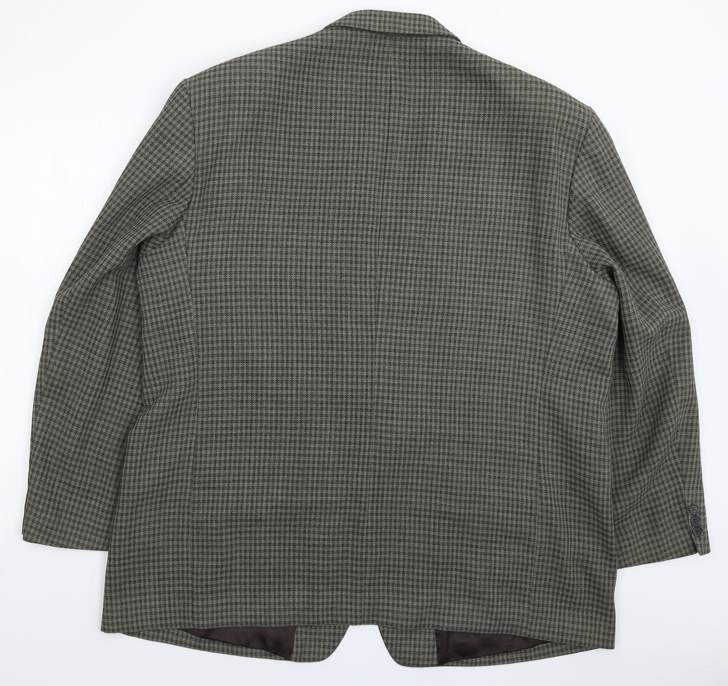 Conqueror Mens Grey Check  Jacket Suit Jacket Size 52