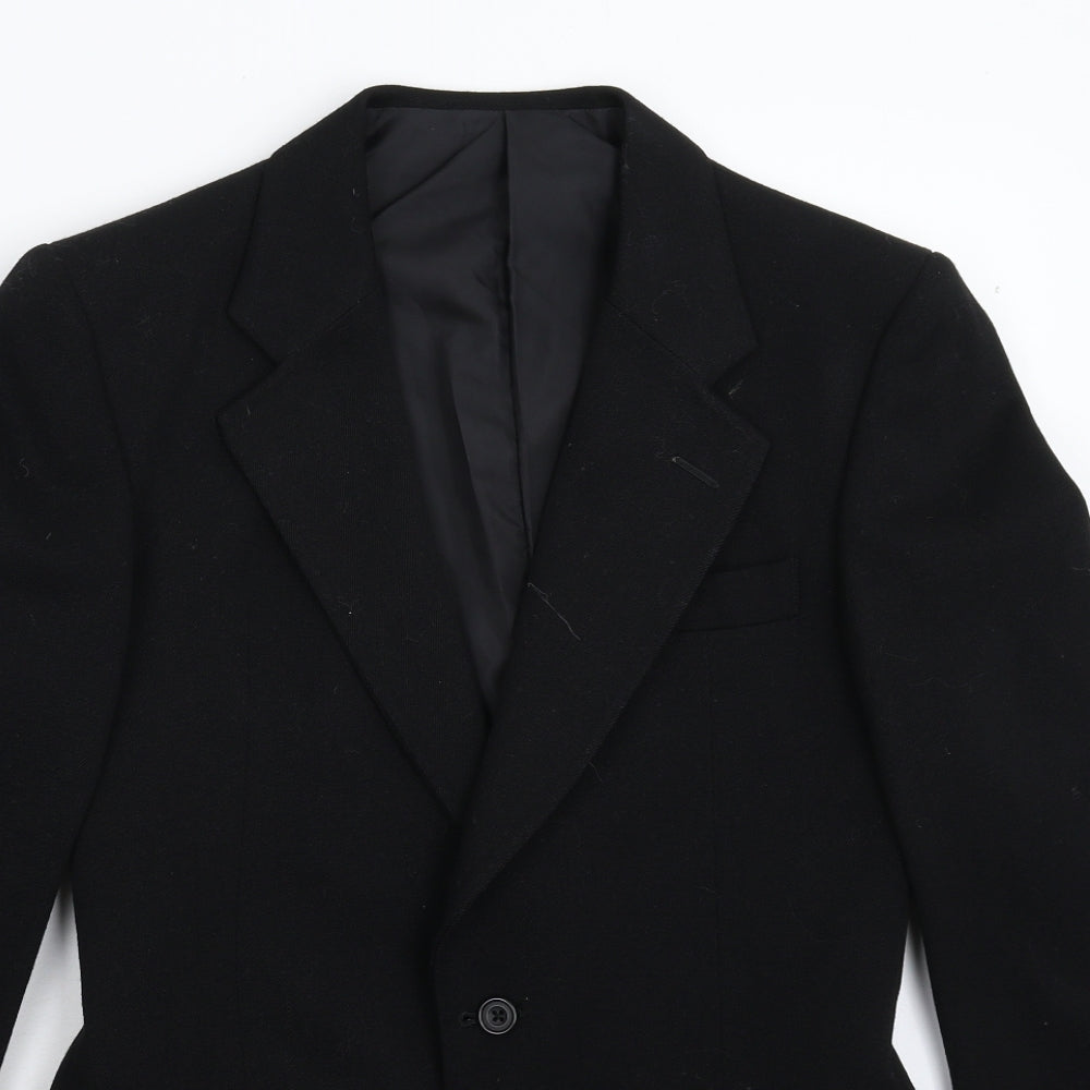 John Peter Mens Black   Jacket Suit Jacket Size 34