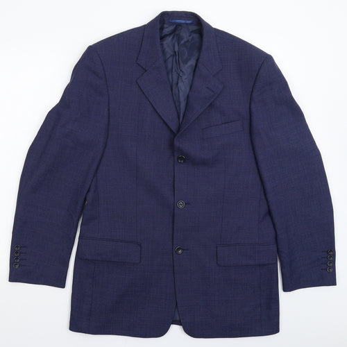 Koors & Son Mens Blue   Jacket Suit Jacket Size 38