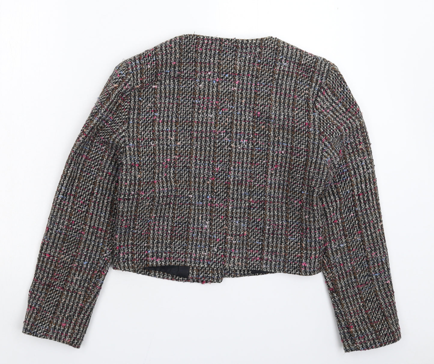 Topshop Womens Grey Check  Jacket Blazer Size 12