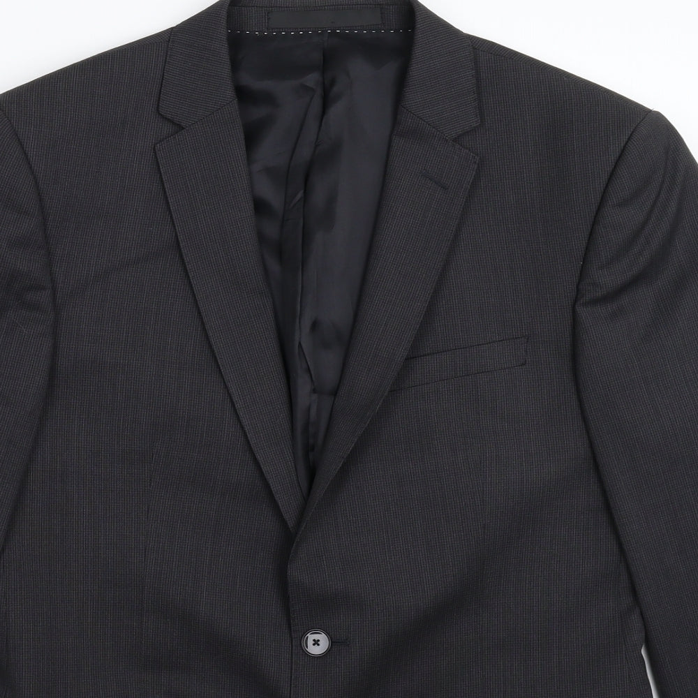 John Lewis Mens Grey   Jacket Suit Jacket Size 38