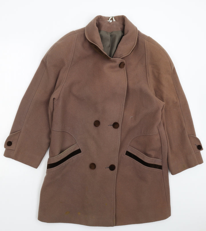 Klass Womens Grey Pea Coat Coat Size 12
