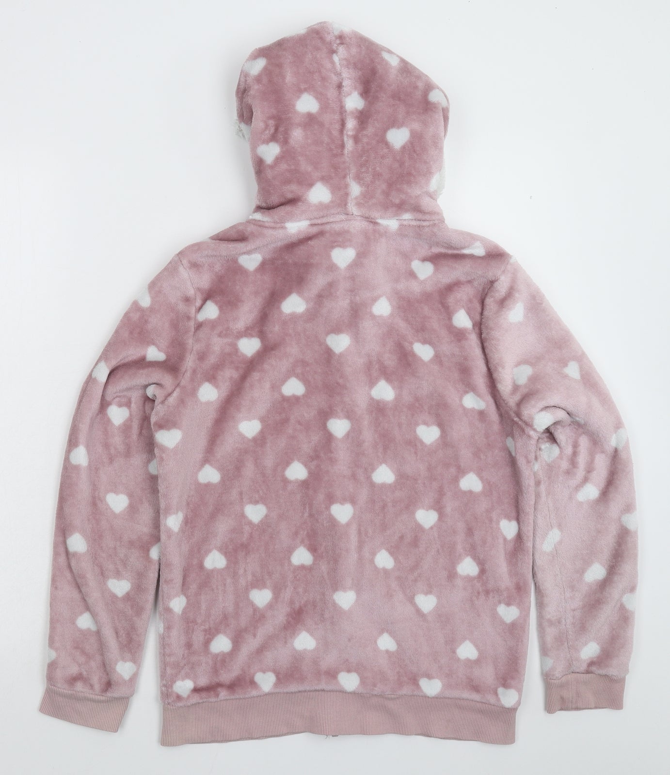 Debenhams Womens Pink Solid Fleece Top Pyjama Top Size 10