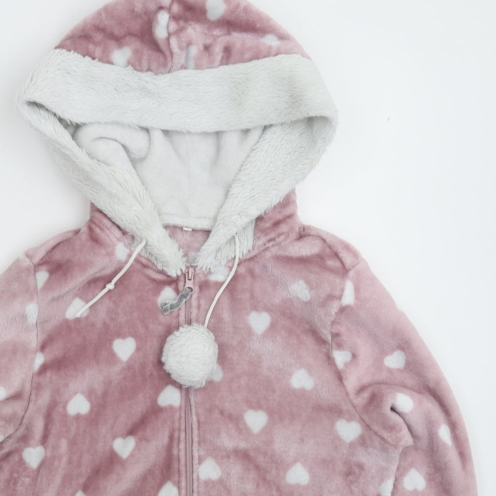 Debenhams Womens Pink Solid Fleece Top Pyjama Top Size 10