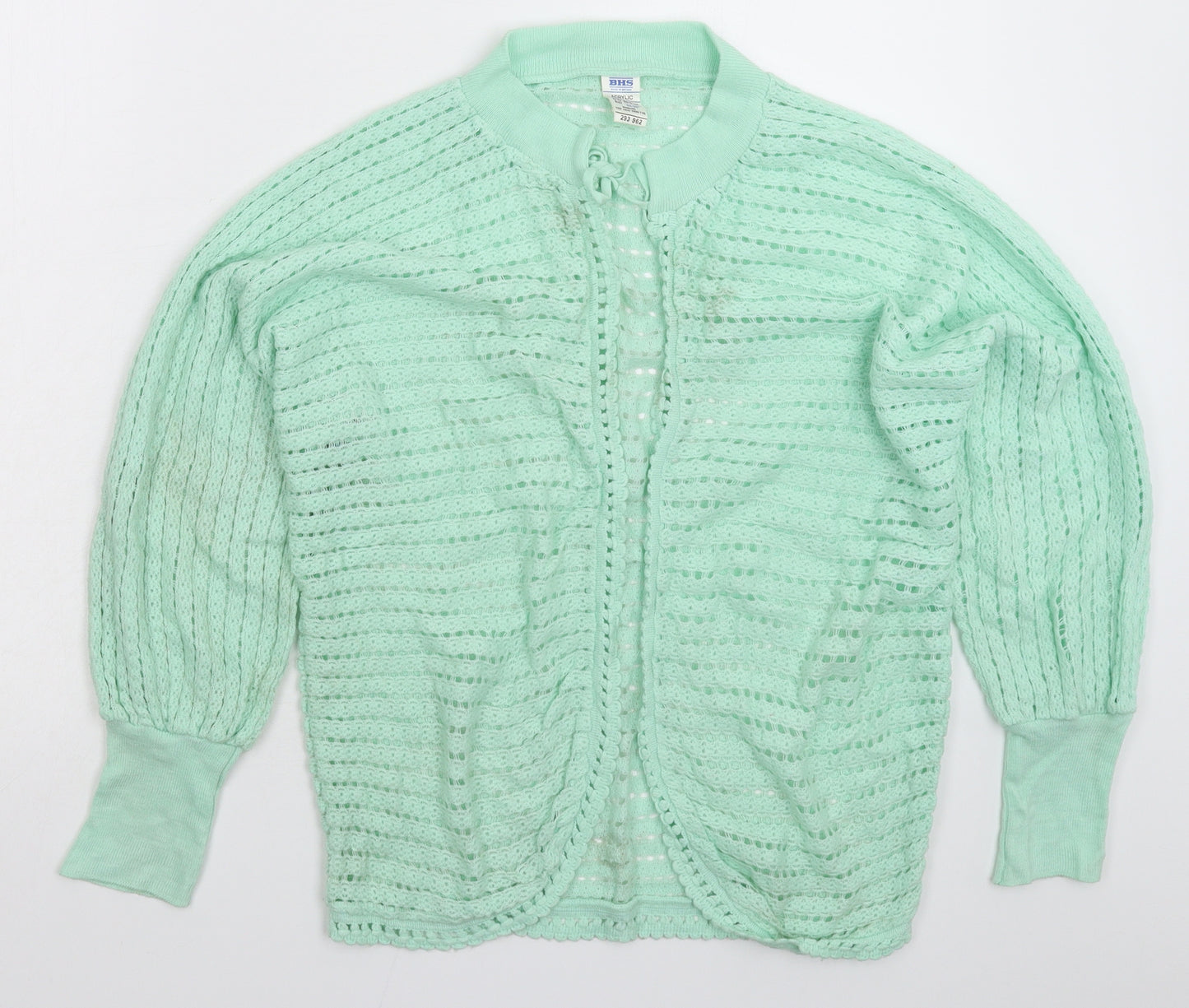 BHS Womens Green  Knit Cardigan Jumper Size L
