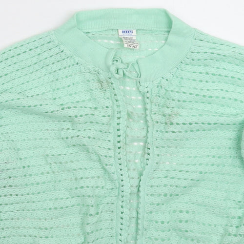 BHS Womens Green  Knit Cardigan Jumper Size L