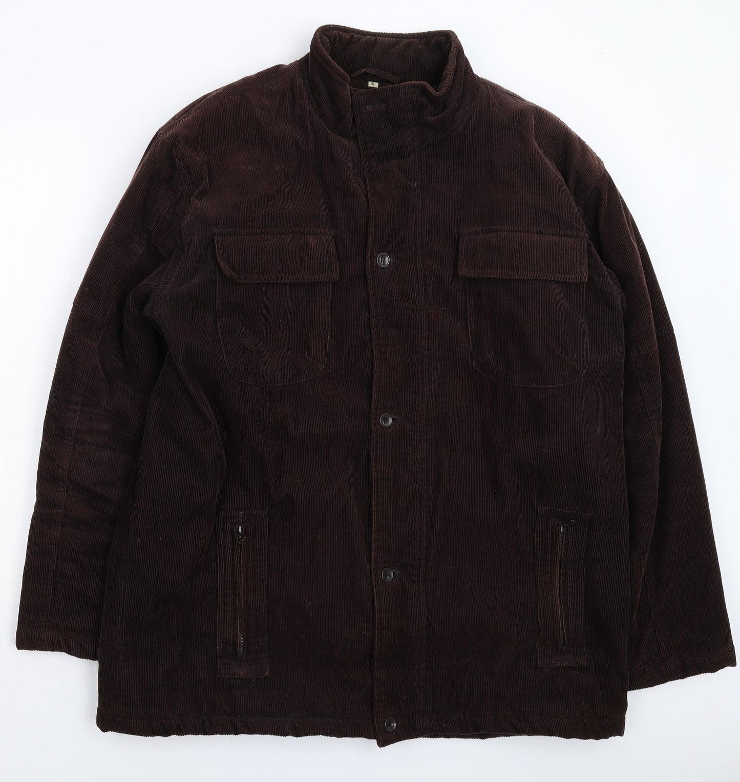 Woodville Mens Brown  Corduroy Jacket Coat Size XL