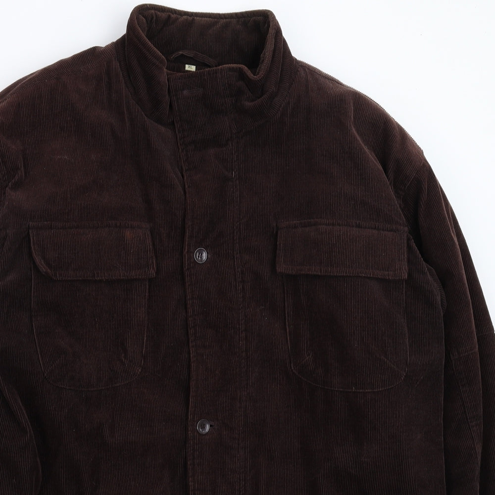 Woodville Mens Brown  Corduroy Jacket Coat Size XL