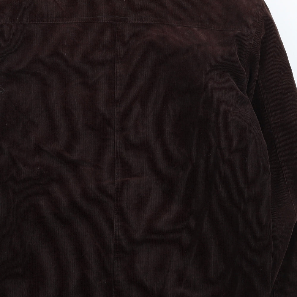 Woodville Mens Brown  Corduroy Jacket Coat Size XL