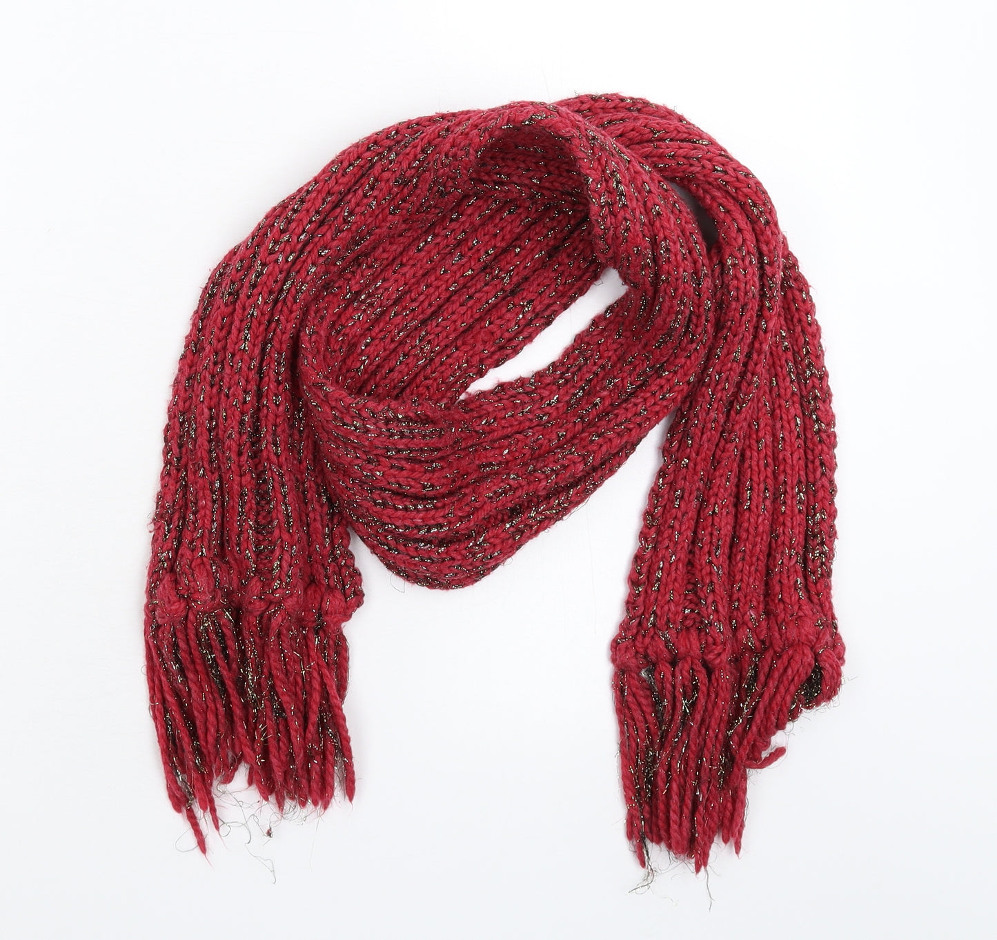 Preworn Womens Pink  Knit  Scarf