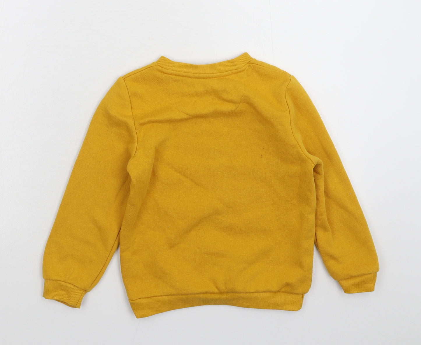 Primark Boys Yellow   Pullover Sweatshirt Size 5-6 Years