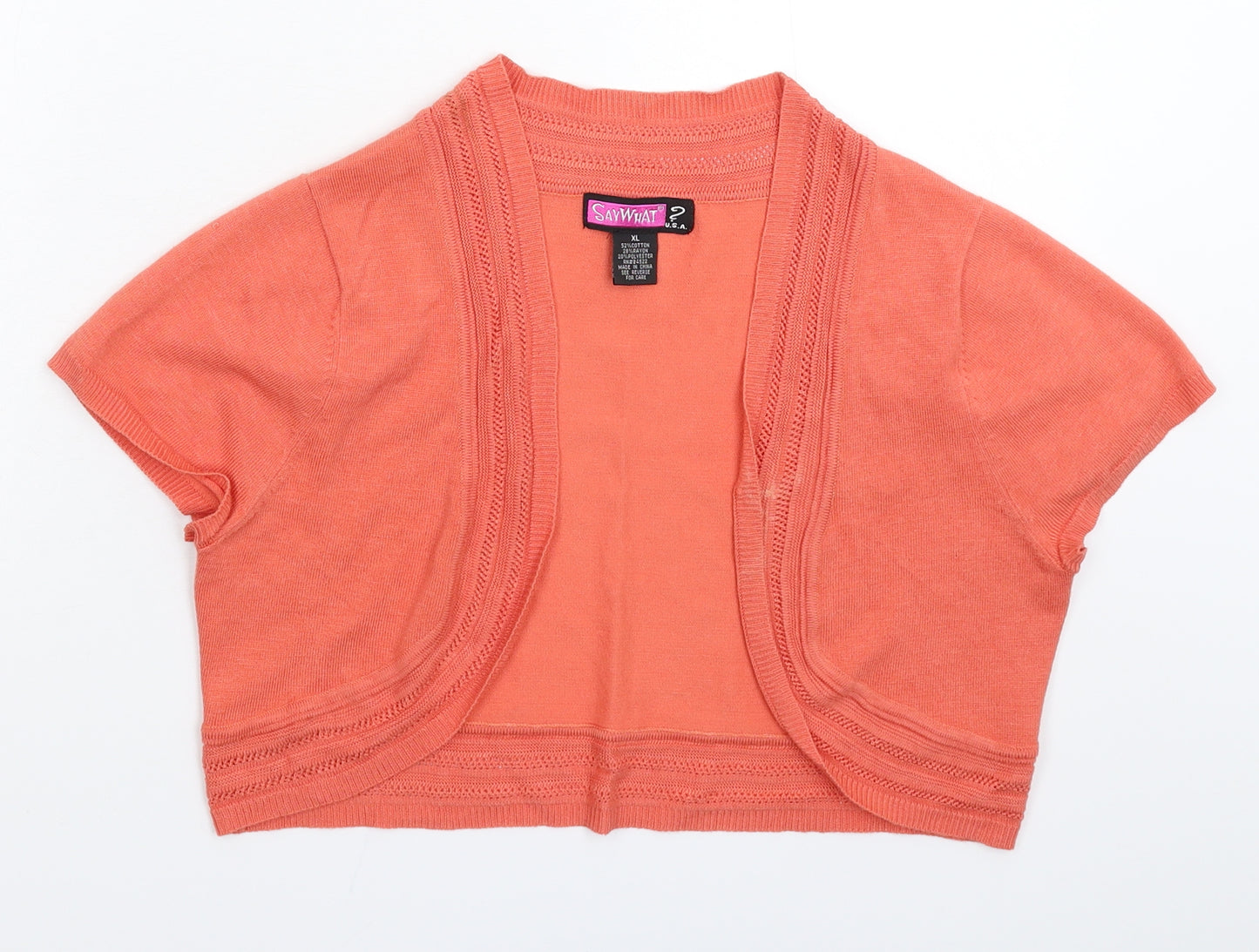 Say What Womens Pink  Knit Cardigan Jumper Size XL