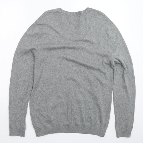 Topman Mens Grey  Knit Pullover Jumper Size M