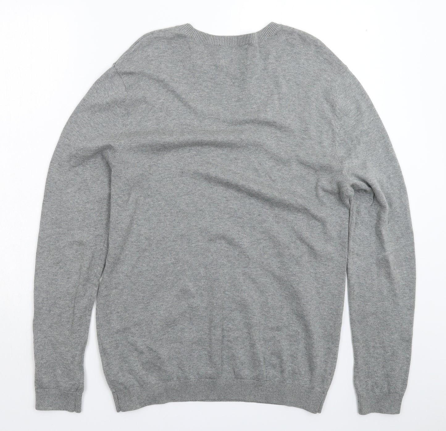 Topman Mens Grey  Knit Pullover Jumper Size M