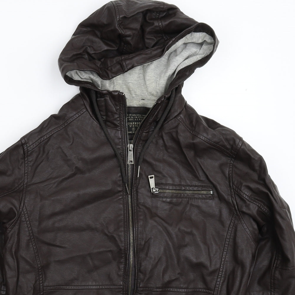 Cedar Wood State Mens Brown   Jacket  Size S  - Faux Leather