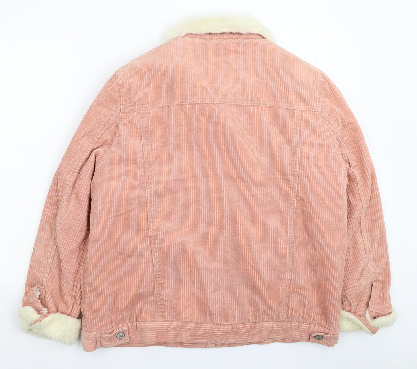 Denim & Co. Womens Beige  Corduroy Jacket  Size 18