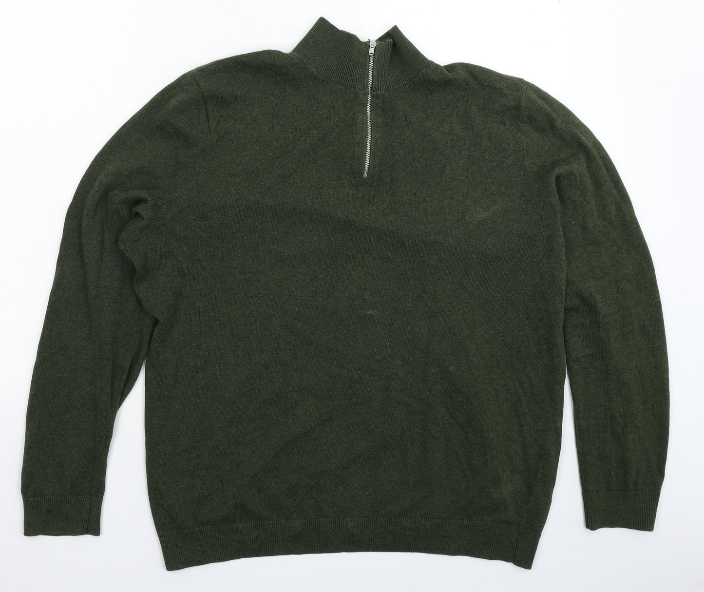 Topman Mens Green  Knit Pullover Jumper Size XL