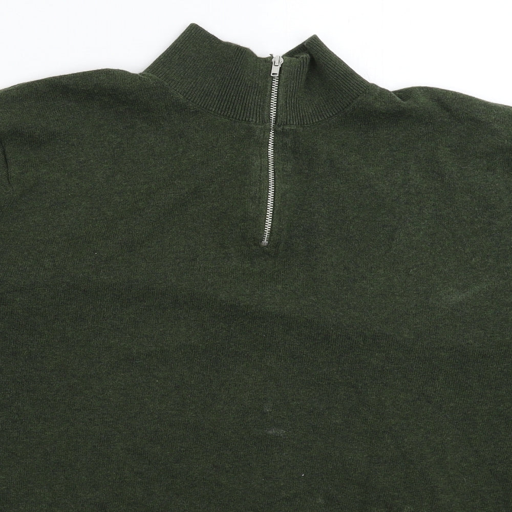 Topman Mens Green  Knit Pullover Jumper Size XL