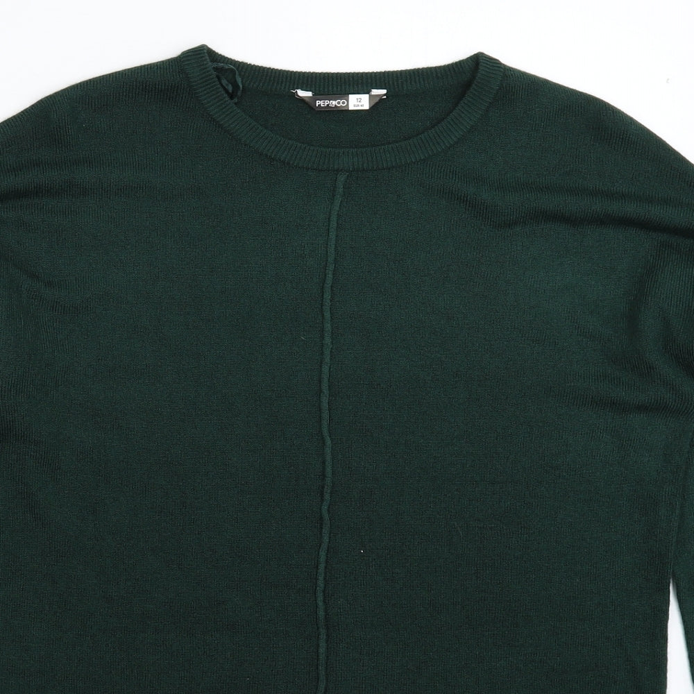 Pep&Co Womens Green  Knit Pullover Jumper Size 12