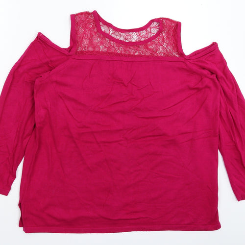 Matalan Womens Pink  Knit Pullover Jumper Size 12