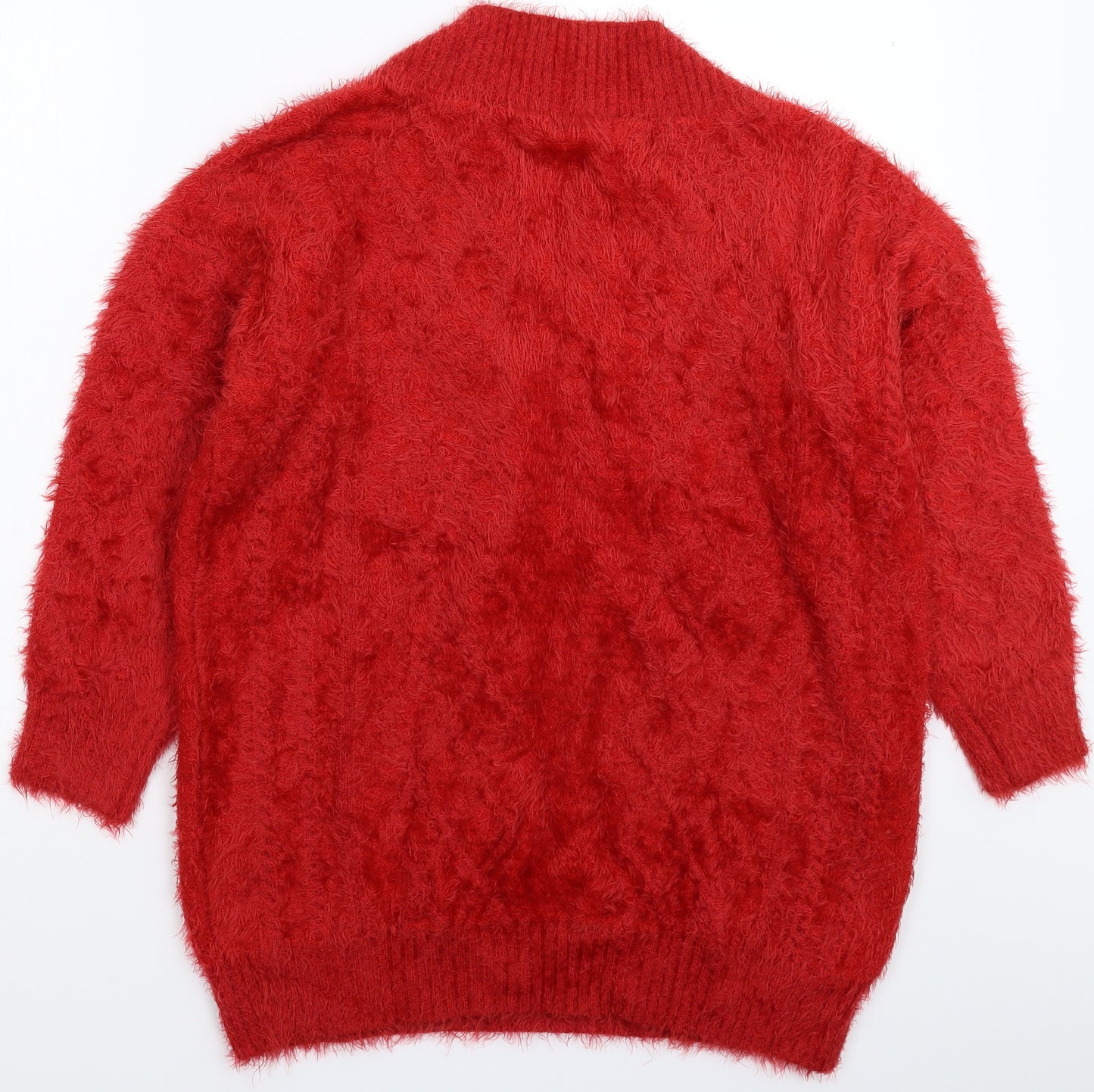 George Womens Red  Knit Pullover Jumper Size L