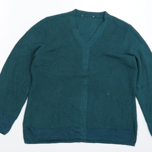 Marks and Spencer Womens Green  Knit Pullover Jumper Size 14
