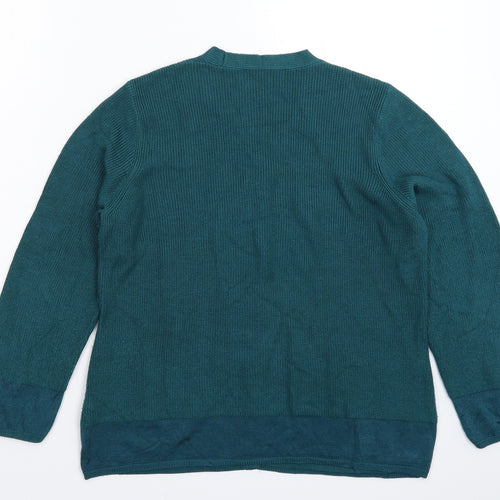 Marks and Spencer Womens Green  Knit Pullover Jumper Size 14