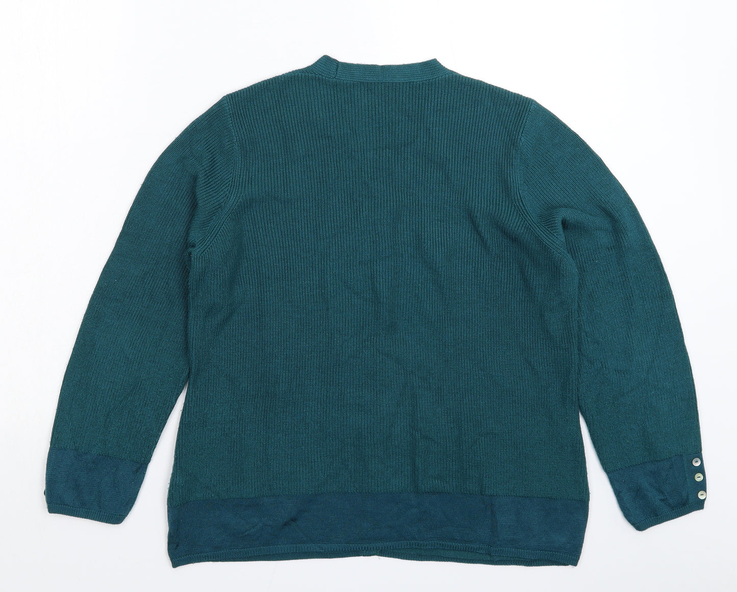 Marks and Spencer Womens Green  Knit Pullover Jumper Size 14