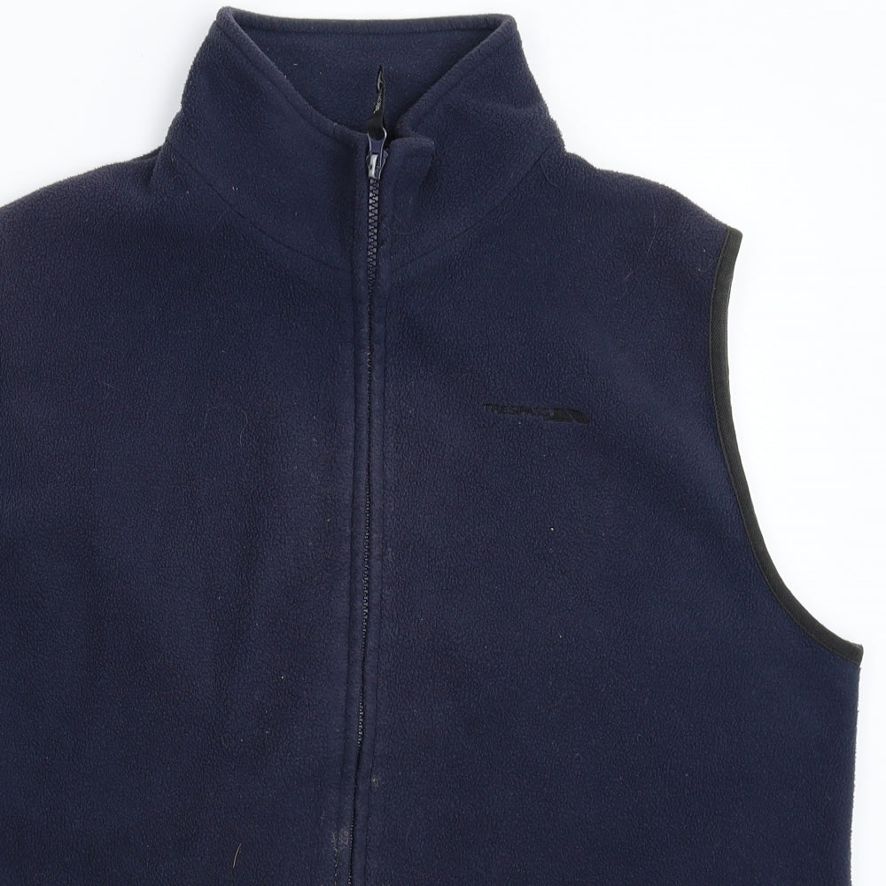Trespass Mens Blue  Fleece Gilet Jacket Size L