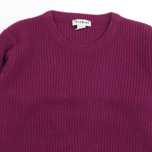 Charmant Womens Purple  Knit Pullover Jumper Size 14