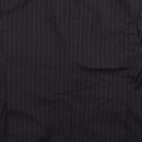 Marks and Spencer Mens Black Striped  Jacket Suit Jacket Size 44