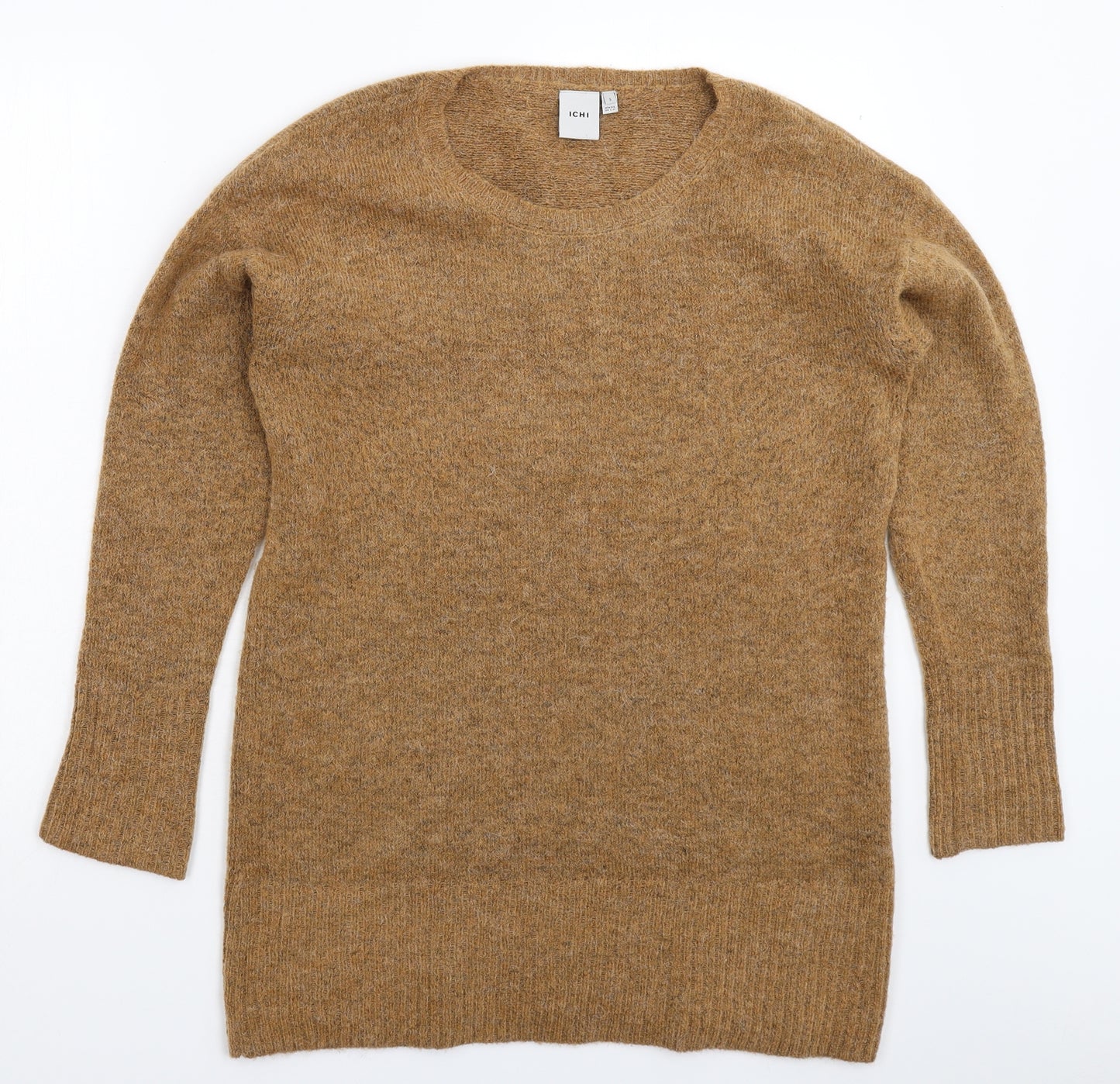 ICHI Womens Beige  Knit Pullover Jumper Size S  - Oversized
