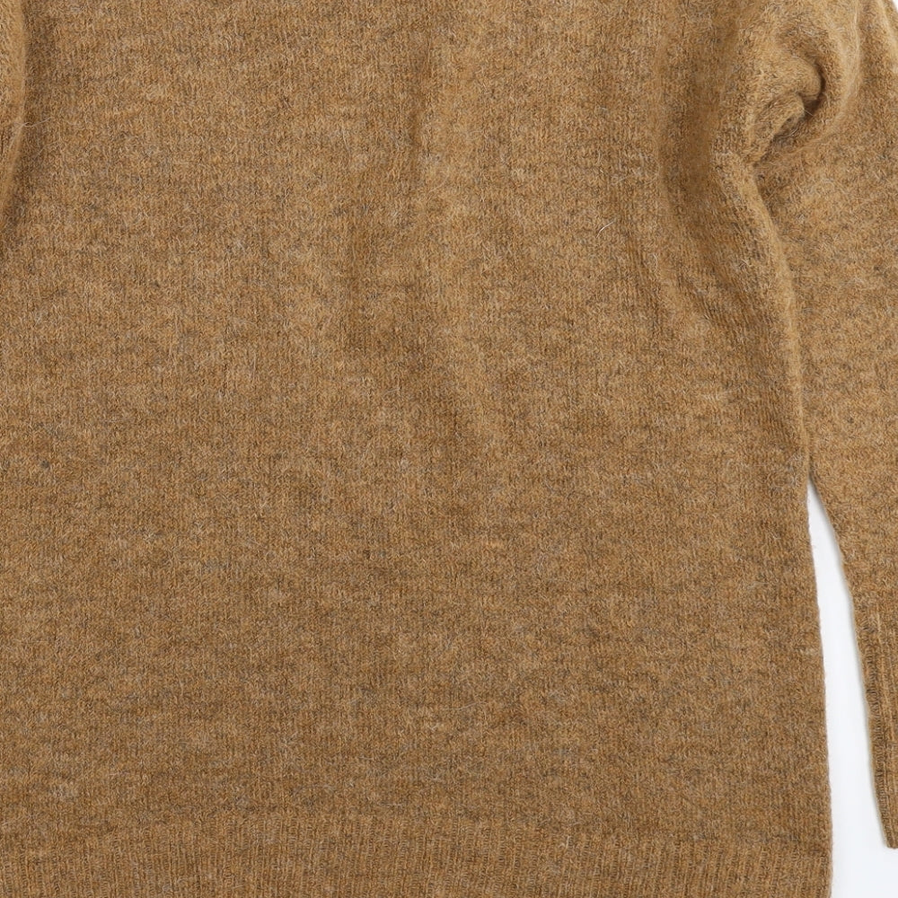 ICHI Womens Beige  Knit Pullover Jumper Size S  - Oversized