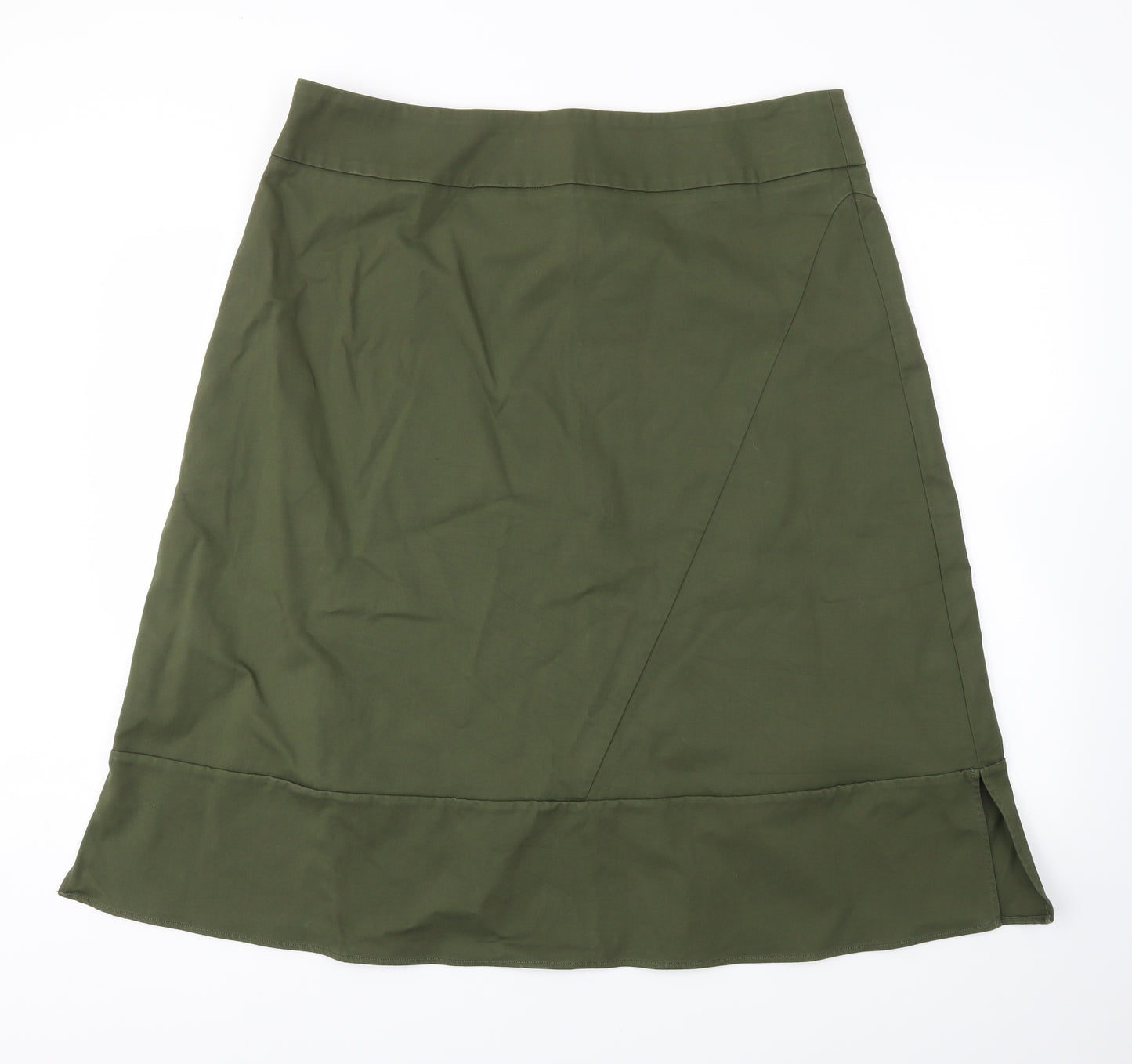 M&S Womens Green   Flare Skirt Size 18