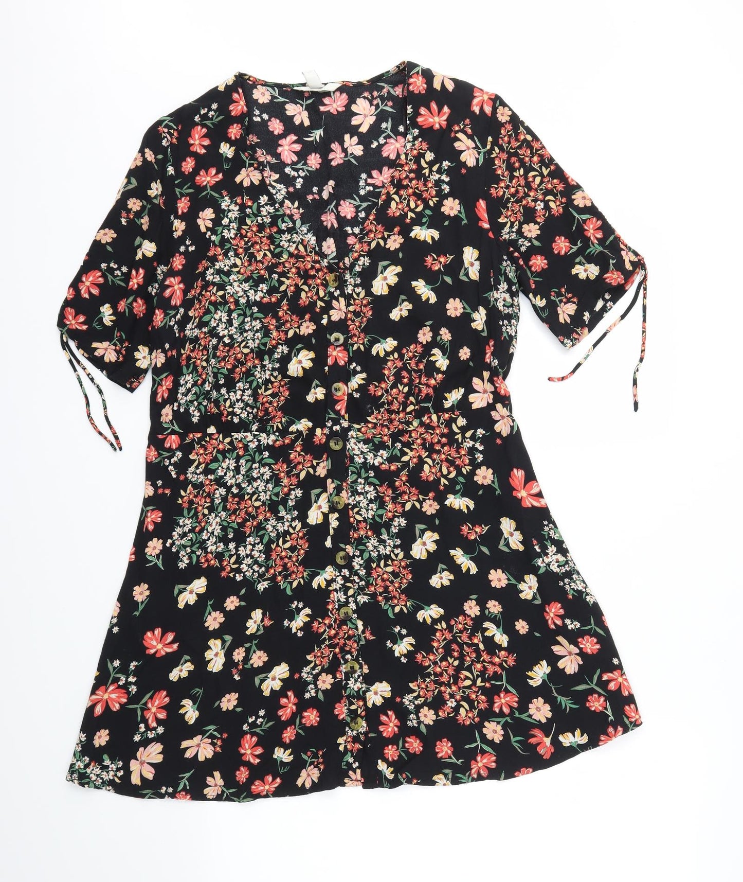 H&M Womens Multicoloured Floral  Fit & Flare  Size 10