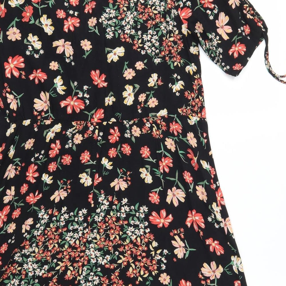 H&M Womens Multicoloured Floral  Fit & Flare  Size 10