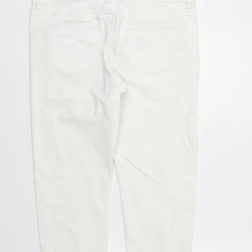 M&S Womens White   Skinny Jeans Size 16 L21 in