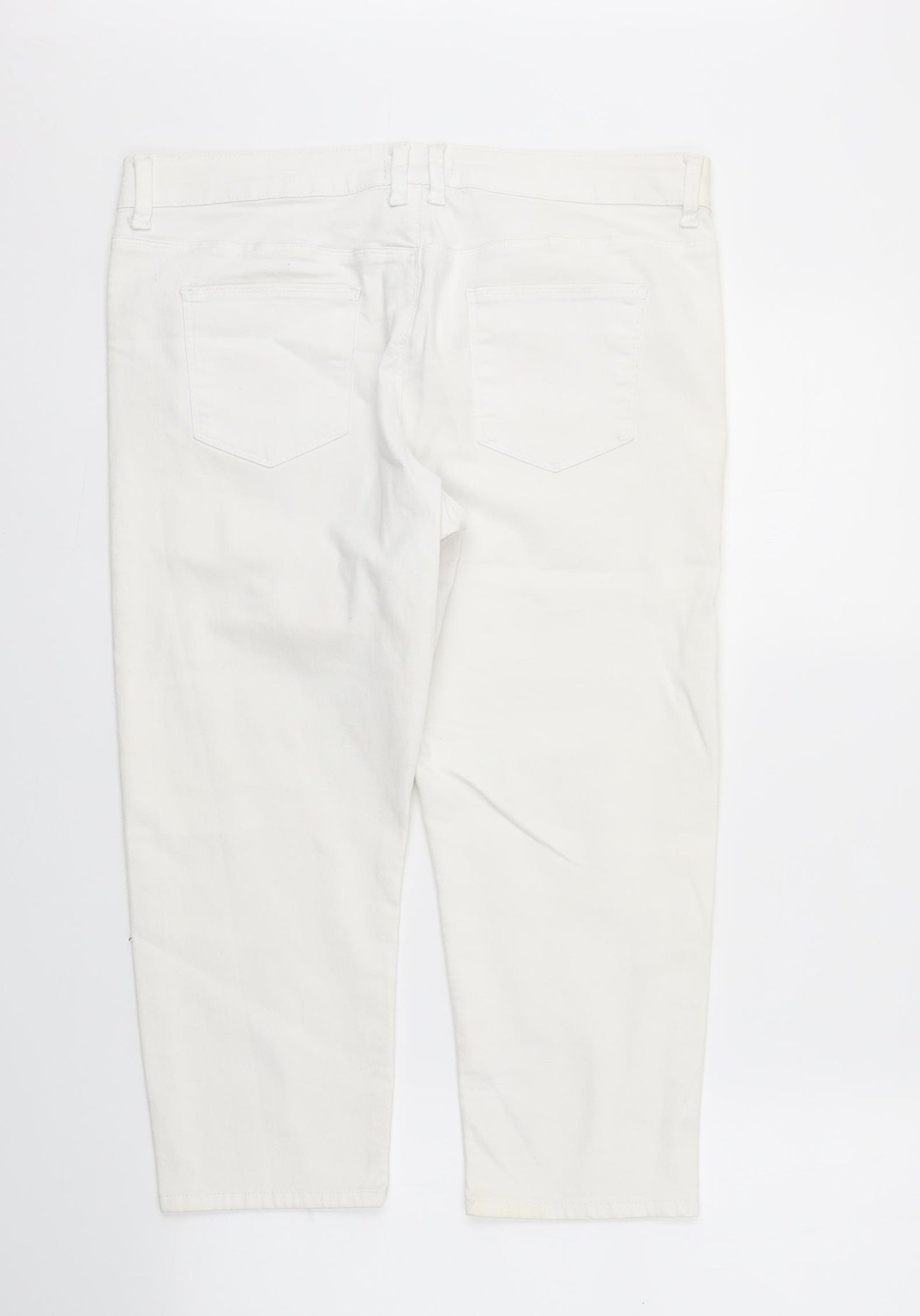 M&S Womens White   Skinny Jeans Size 16 L21 in
