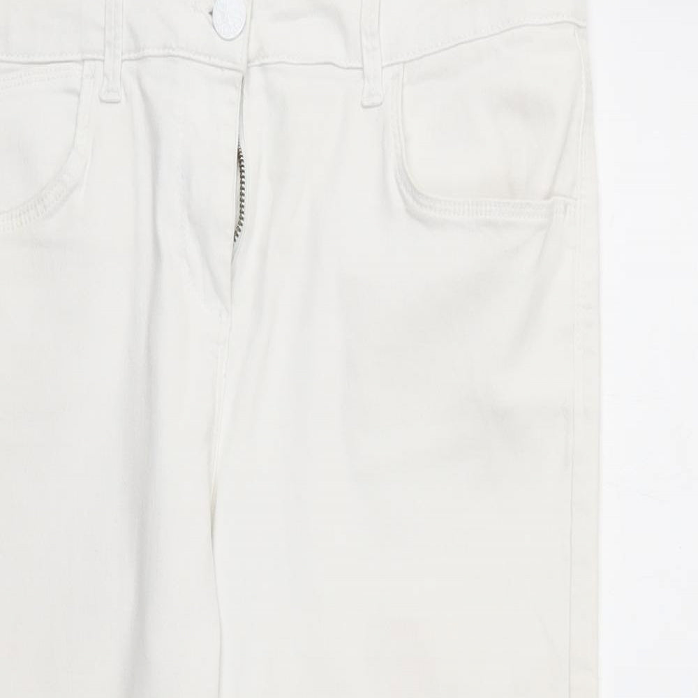 M&S Womens White   Skinny Jeans Size 16 L21 in