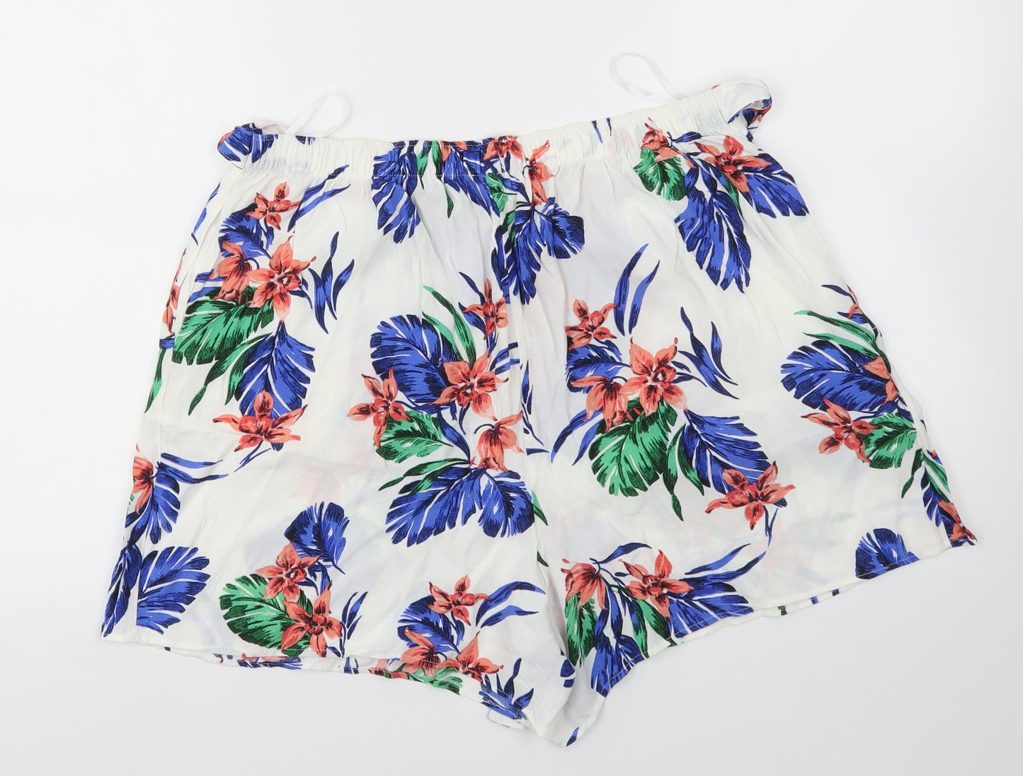 F&F Womens Multicoloured   Cut-Off Shorts Size 16 - stretch waistband