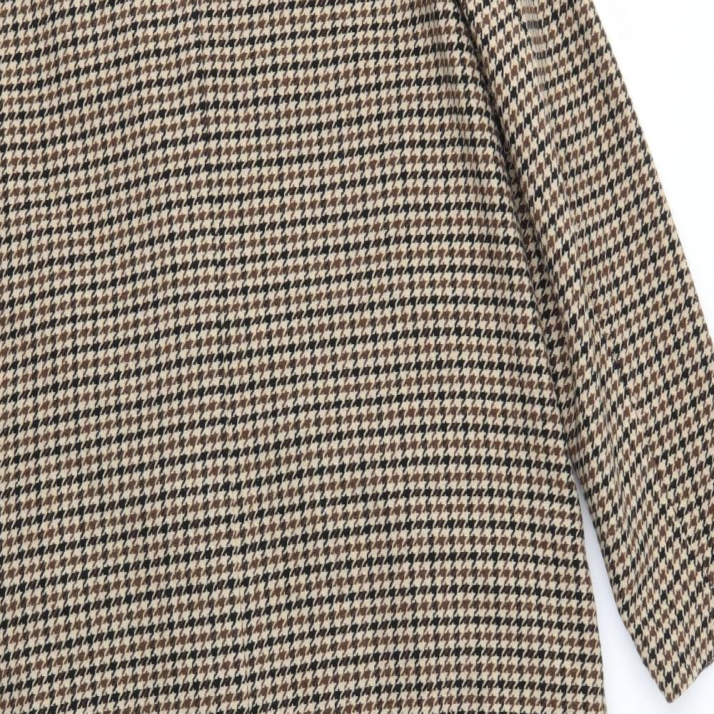 Primark Womens Brown Check  Jacket Coat Size 16