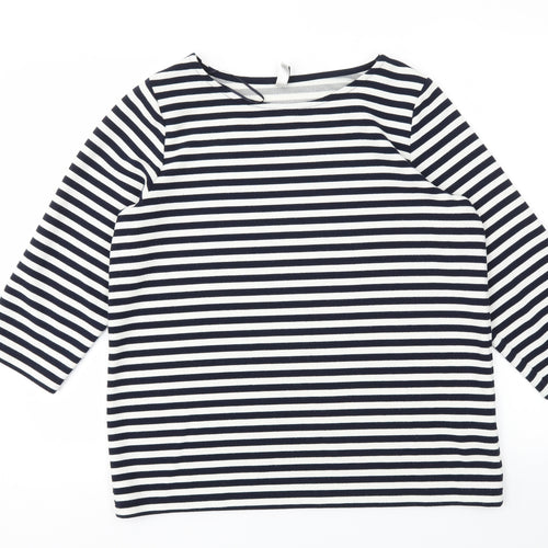 Soyaconcept Womens Blue Striped  Pullover Jumper Size L