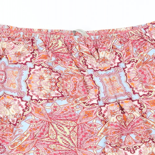 George Womens Pink Floral  Basic T-Shirt Size 8