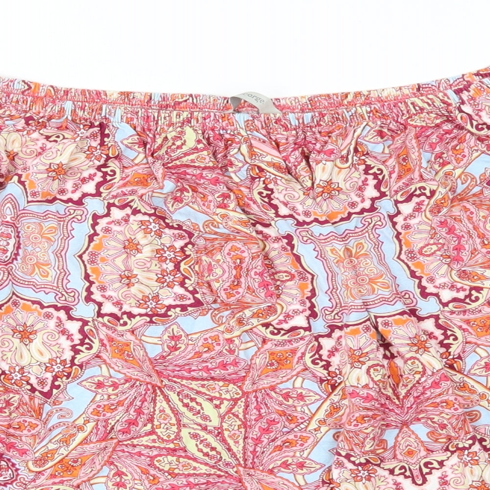 George Womens Pink Floral  Basic T-Shirt Size 8